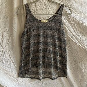 Small Urban Outfitters Staring at Stars Hi- Low Gray Tank Top with Gold Filament